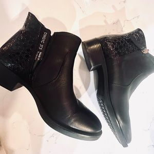 Geox black ankle boots